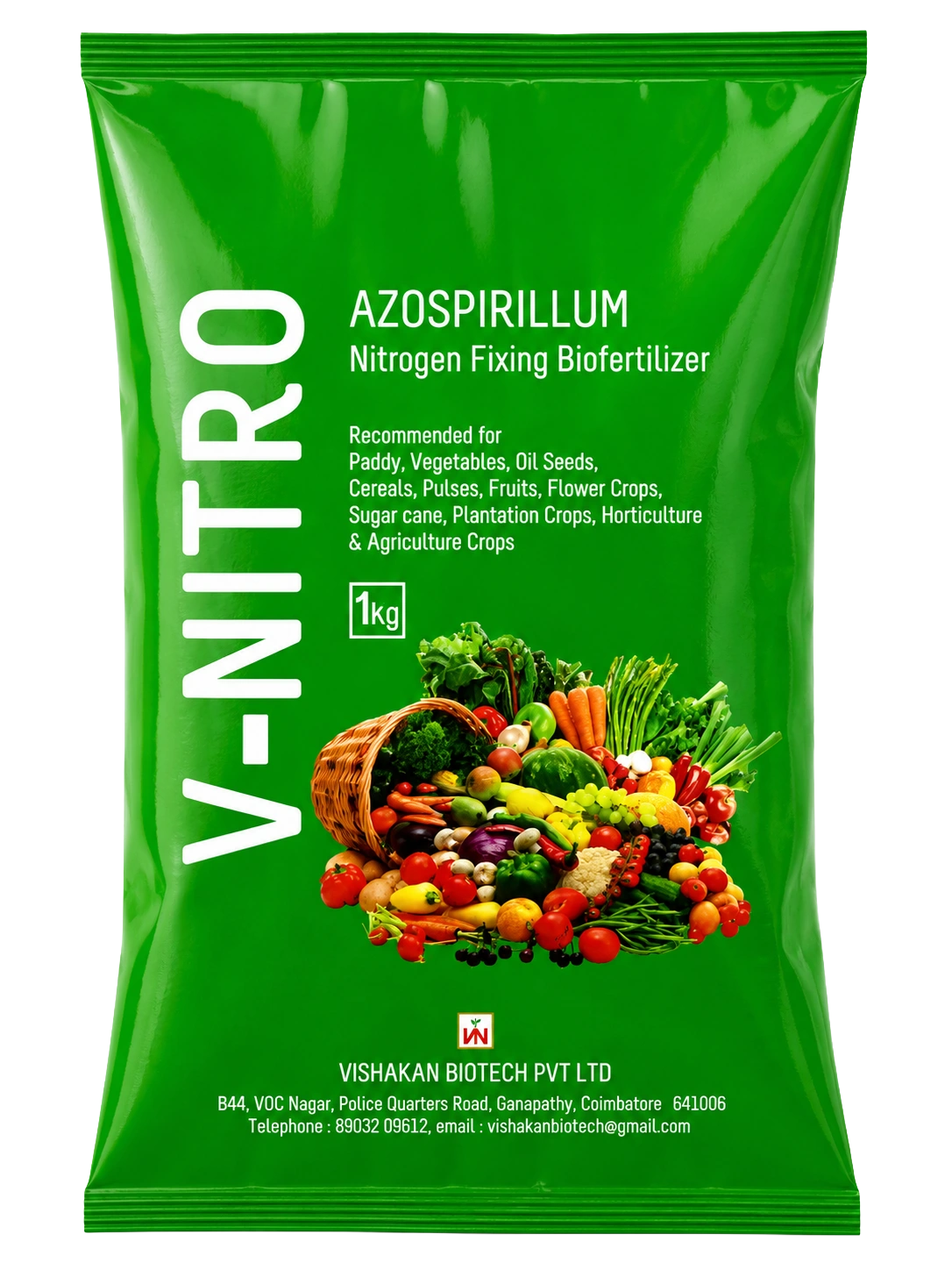 V-NITRO nitrogen biofertilizer pouch